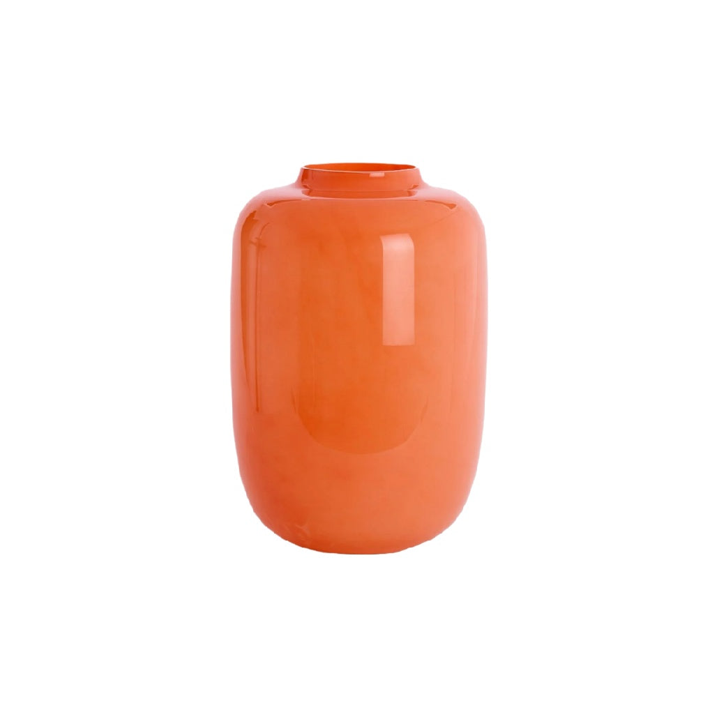 Elegant Glossy Orange Ceramic Vase - Stylish Home Decor Accessory
