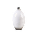 Modern Minimalist White and Gray Ceramic Vase**