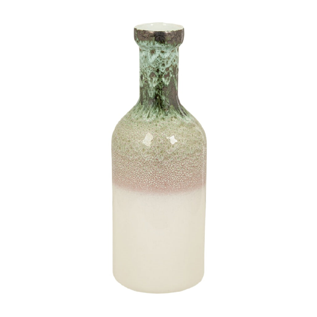 Elegant Glazed Ceramic Vase with Ombre Finish