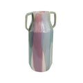Modern Multicolored Ceramic Vase with Handles